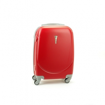 606 Mała walizka kabinowa ABS do samolotu czerwona