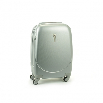 606 Mała walizka kabinowa ABS do samolotu srebrna