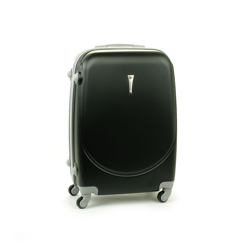 606 Średnia walizka podróżna na kółkach ABS czarna