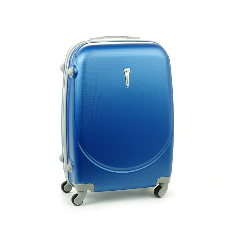 606 Duża walizka podróżna ABS niebieska