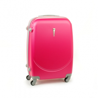 606 Duża walizka podróżna ABS różowa