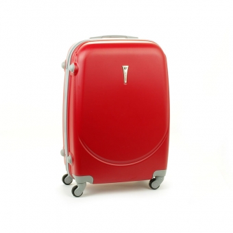 606 Duża walizka podróżna ABS czerwona