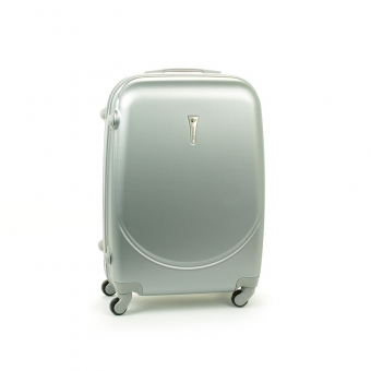 606 Duża walizka podróżna ABS srebrna