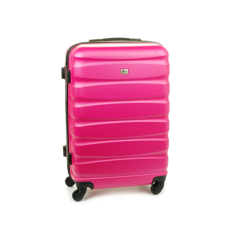1030 David Jones Średnia walizka podróżna na kółkach ABS różowa