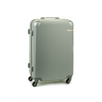 1013 David Jones Średnia walizka podróżna z zamkiem TSA srebrna