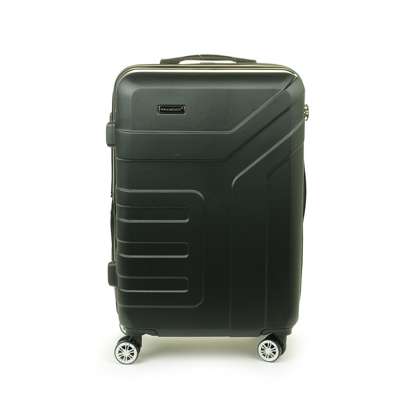 87104 Duża walizka podróżna na kółkach ABS - Madisson czarna