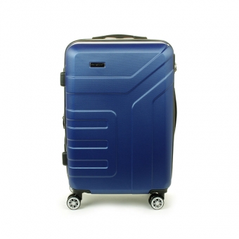 87104 Duża walizka podróżna na kółkach ABS - Madisson granatowa