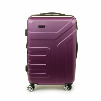 87104 Duża walizka podróżna na kółkach ABS - Madisson fioletowa