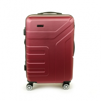 87104 Średnia walizka podróżna na kółkach ABS - Madisson bordowa