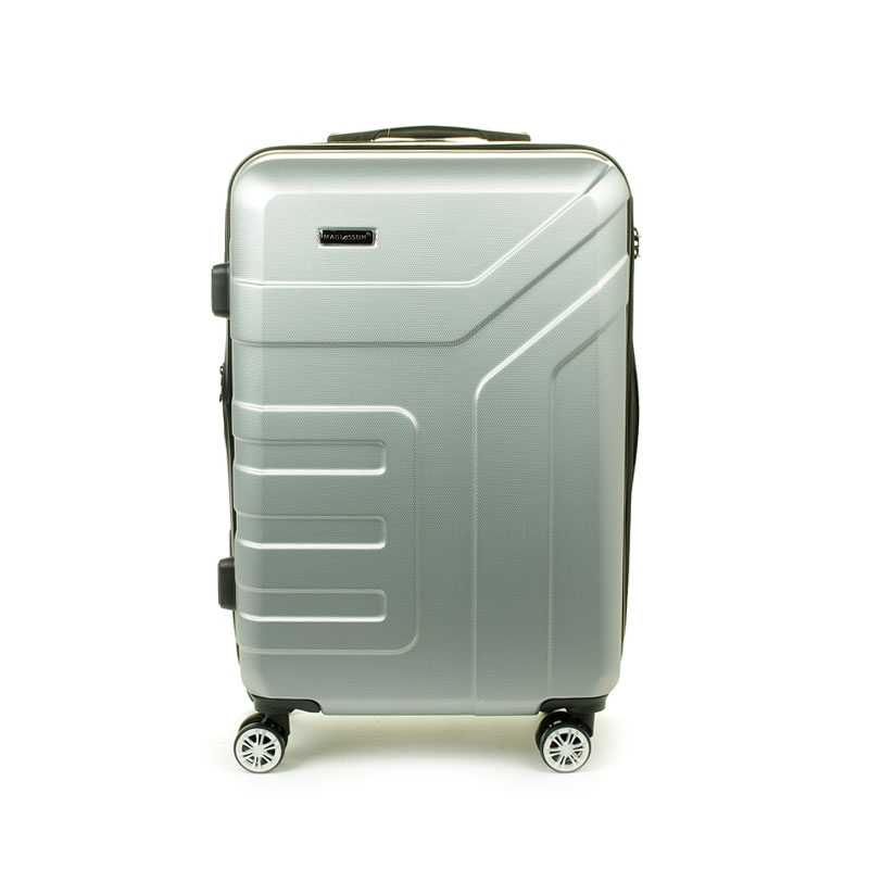 87104 Średnia walizka podróżna na kółkach ABS - Madisson srebrna