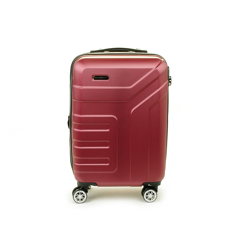 87104 Mała walizka podróżna na kółkach ABS - Madisson bordowa