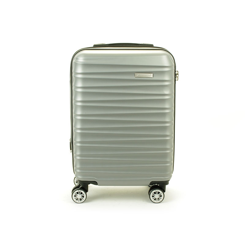 62203 Mała walizka podróżna na 4 kółkach ABS - Madisson srebrna