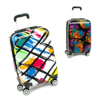 Małe kolorowe walizki na 4 kółkach dla dzieci młodzieżowe 86820F