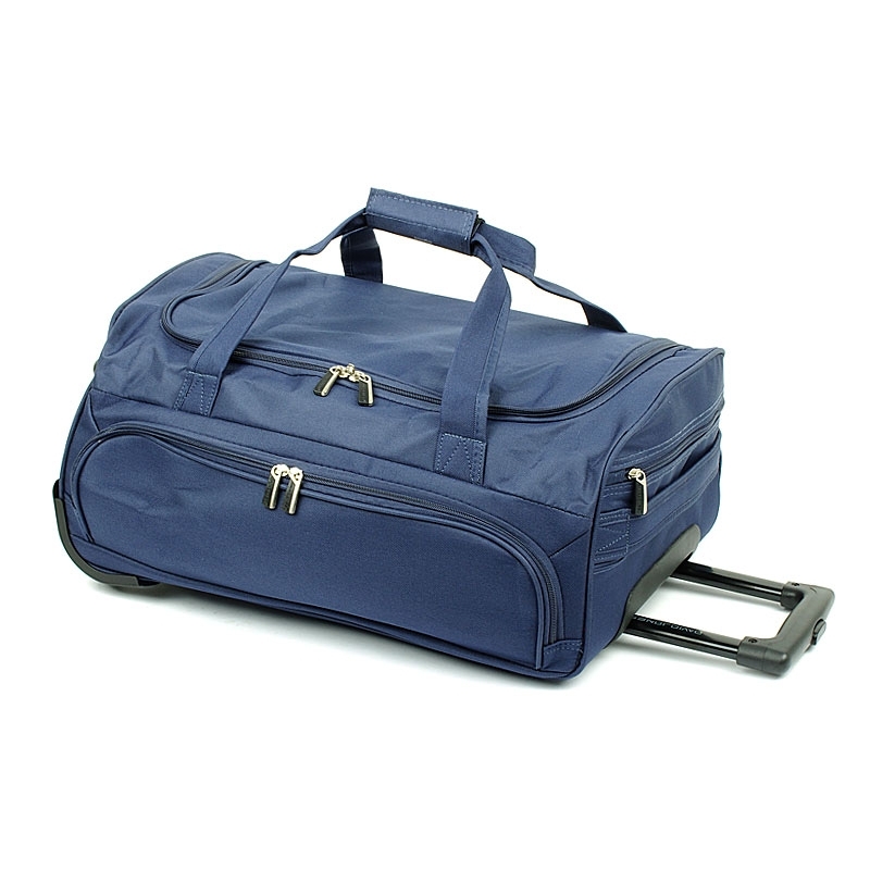 B999 Mała torba podróżna na kółkach miękka - David Jones niebieska