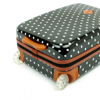 Mała walizka na kółkach dla dzieci w kropki - Snowball 65118