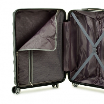 Duża walizka podróżna na czterech kółkach twarda 80 l 93503