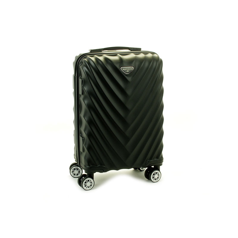 93503 Mała walizka podróżna na kółkach twarda - Madisson czarna