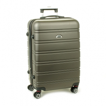 531 Średnia walizka podróżna na czterech kółkach ABS - Airtex beżowa ciemna