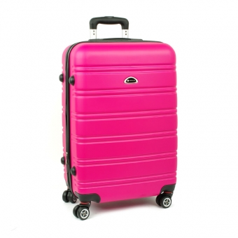 531 Średnia walizka podróżna na czterech kółkach ABS - Airtex różowa