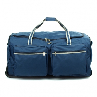 855 Bardzo duża torba podróżna na kółkach miękka 160 l - Airtex niebieska