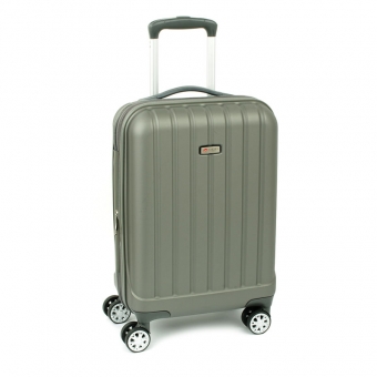 938/20 Mała walizka do samolotu kabinowa poliwęglan TSA - Airtex stalowa szara