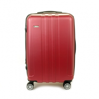 602 Średnia walizka podróżna na czterech kółkach twarda ABS - Airtex bordowa