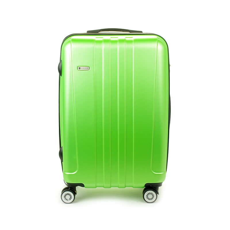602 Średnia walizka podróżna na czterech kółkach twarda ABS - Airtex zielona jasna