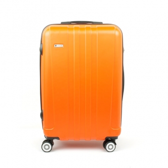 602 Średnia walizka podróżna na czterech kółkach twarda ABS - Airtex pomarańczowa