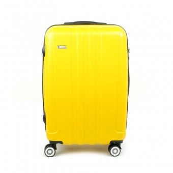602 Średnia walizka podróżna na czterech kółkach twarda ABS - Airtex żółta