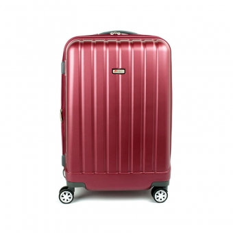 938 Duża walizka podróżna z poliwęglanu na kółkach TSA - Airtex bordowa