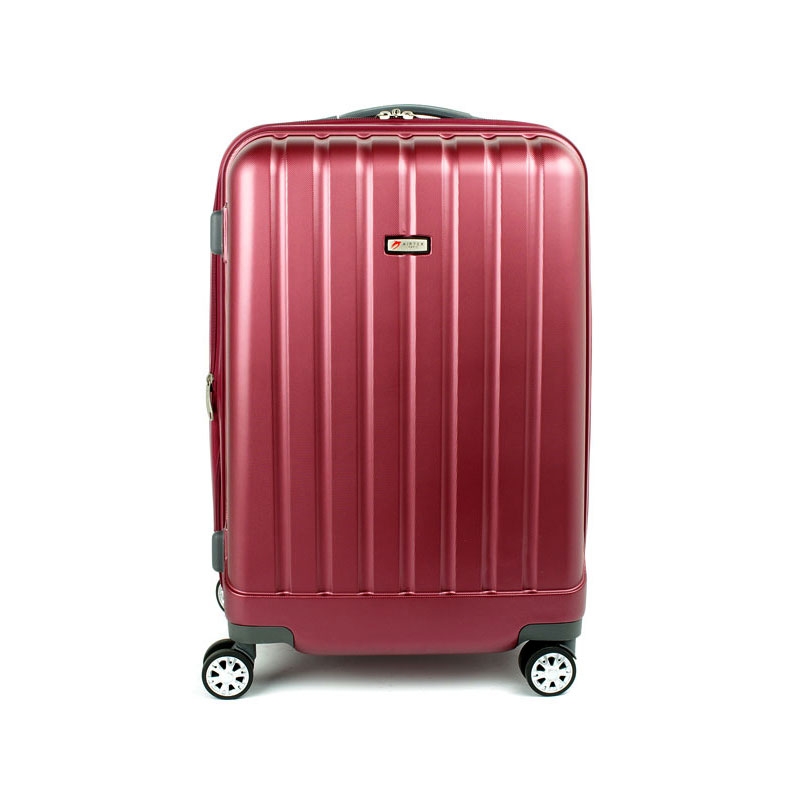 938 Średnia walizka podróżna z poliwęglanu na kółkach TSA - Airtex bordowa