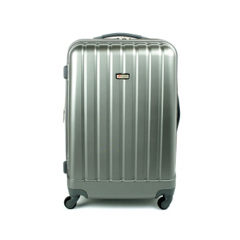 938 Mała walizka na kółkach kabinowa poliwęglan TSA - Airtex stalowa szara