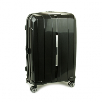 83803 Duża walizka podróżna na kółkach polipropylen TSA - Snowball czarna