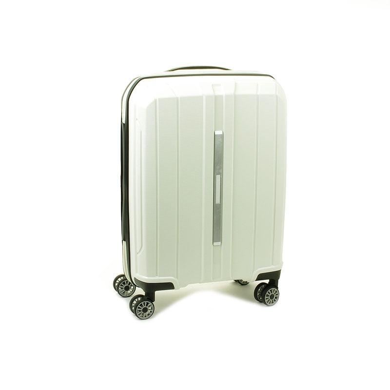 83803 Mała walizka podróżna kabinowa polipropylen TSA - Snowball kremowa