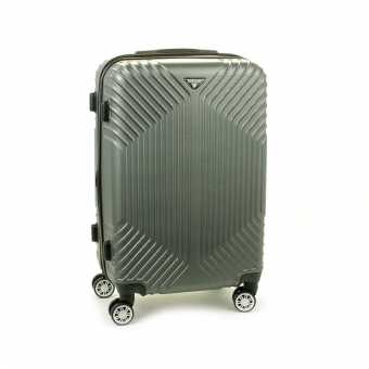 627 Mała walizka podróżna kabinowa twarda ABS+PC - Worldline szara
