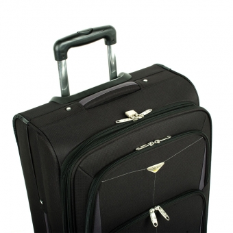 Duża walizka podróżna na kółkach z materiału - Airtex 9090