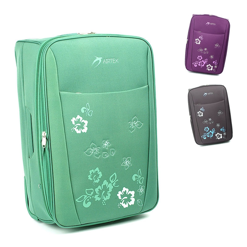 Mała lekka walizka podróżna kabinowa w kwiaty - Airtex 9154