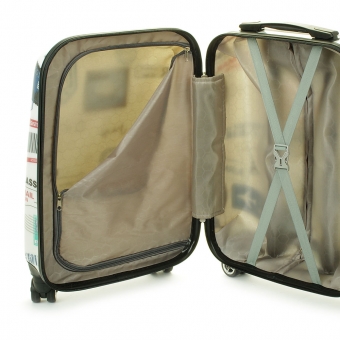 Mała kolorowa walizka na 4 kółkach bagaż podręczny 55x40x20 809
