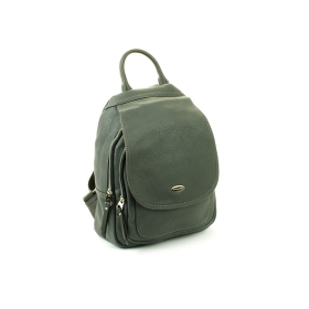 CM5353 Plecak damski miejski z ekologicznej skóry - David Jones szary