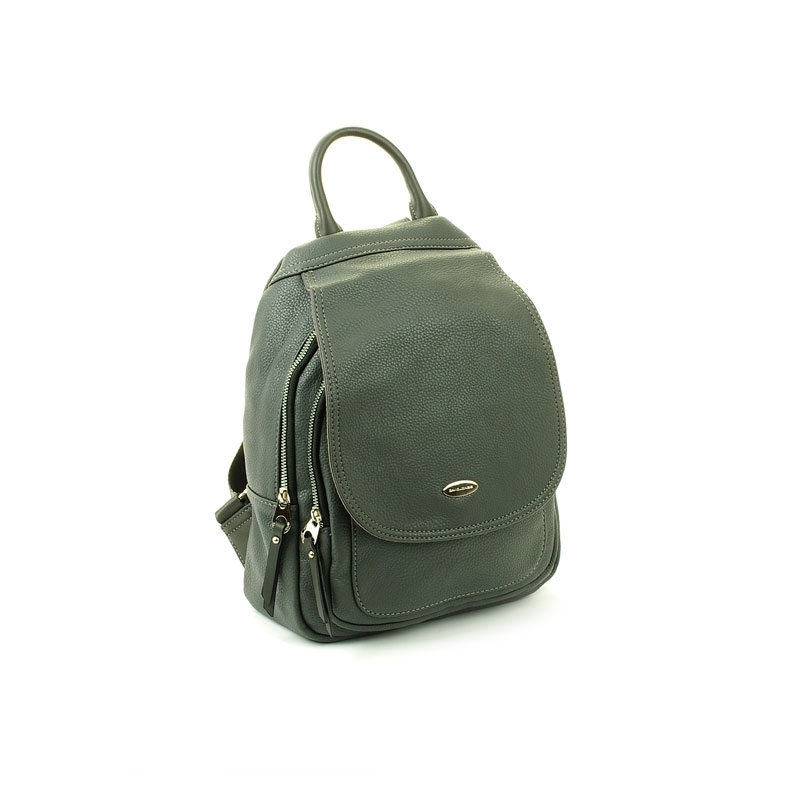 CM5353 Plecak damski miejski z ekologicznej skóry - David Jones szary