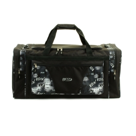 211 Duża torba podóżna do ręki materiałowa z nadrukiem 80l - Besa szara