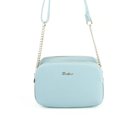 6200-2A Mała damska torebka listonoszka - David Jones niebieska błękitna