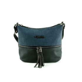 Z87003 Damska torebka listonoszka z frędzlem - Gallantry granatowa