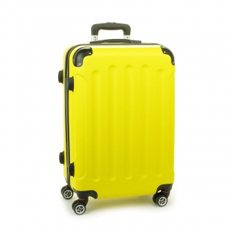 218 Duża walizka na czterech podwójnych kółkach ABS - ORMI żółta