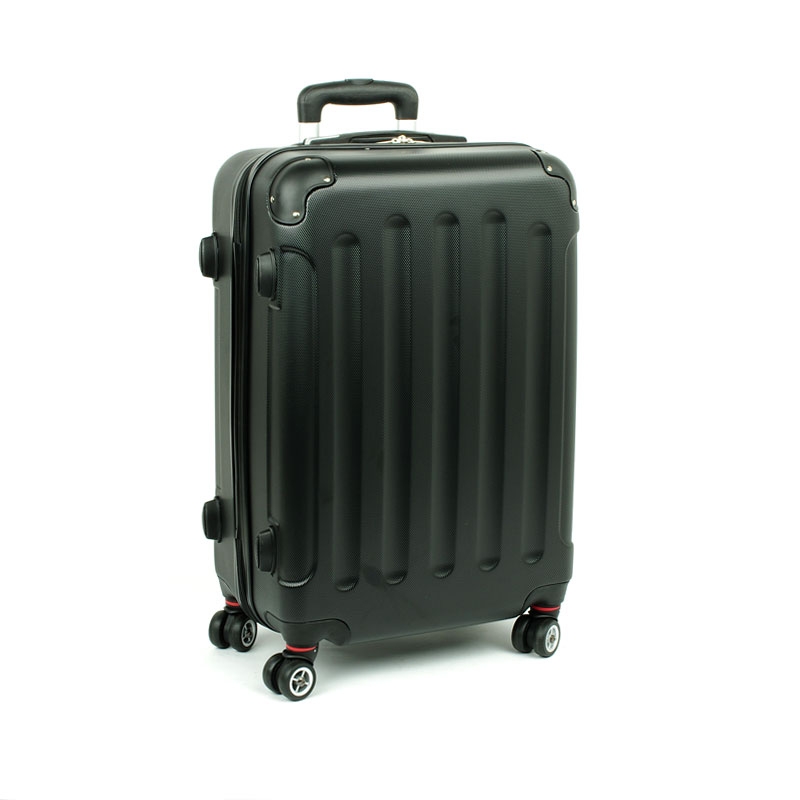 218 Średnia walizka na czterech podwójnych kółkach ABS - ORMI czarna