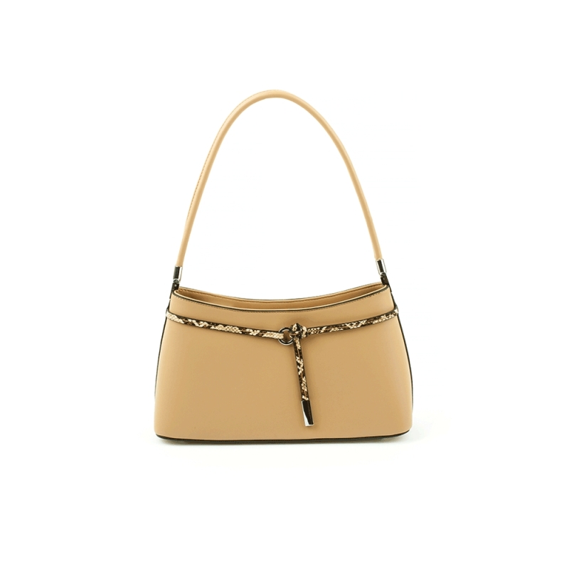 6781 Elegancka mała damska torebka do ręki i na ramię - TOM&EVA beżowa