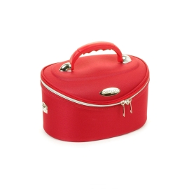 Duży kuferek na kosmetyki, kosmetyczka podróżna - Inter-Vion czerwony