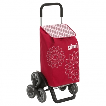 Torba wózek na zakupy na 3 kółkach na schody składana Gimi Tris czerwony