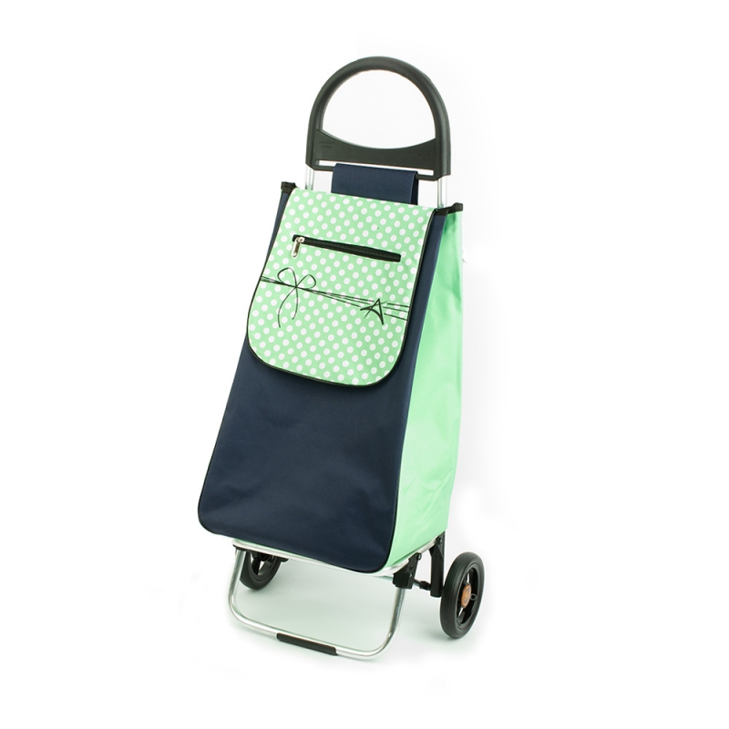 Wózek na zakupy torba na kółkach lekki, składany Aurora 125 zielony