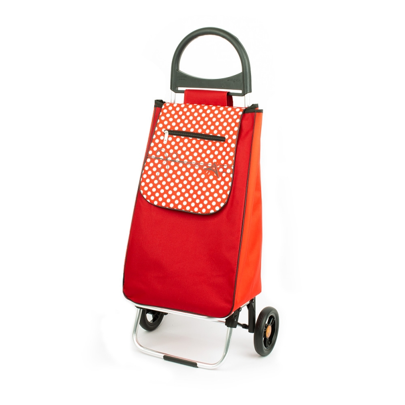Wózek na zakupy torba na kółkach lekki, składany Aurora 125 czerwony